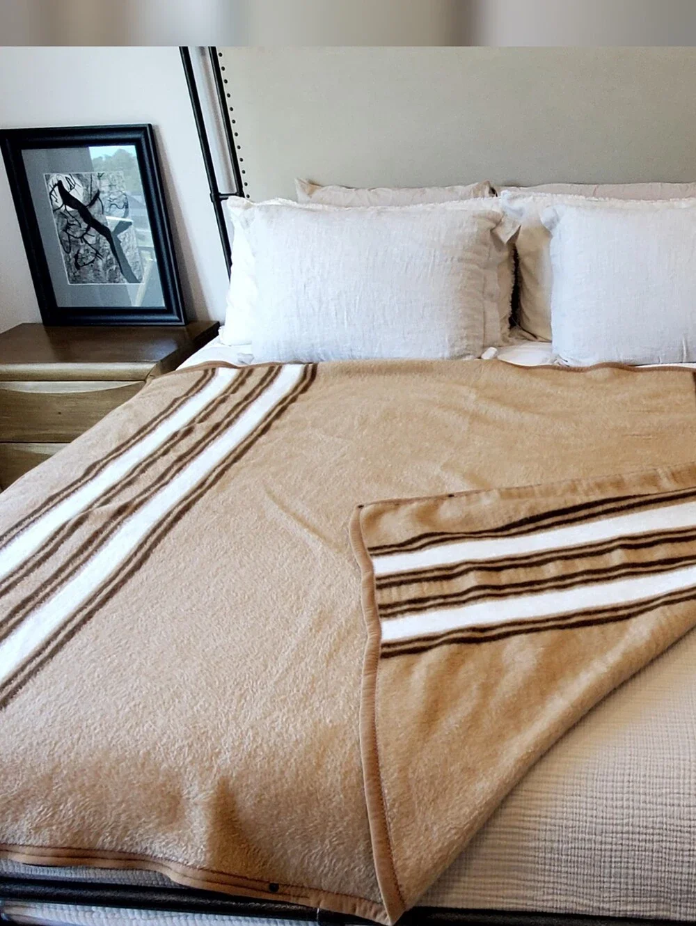 Vtg Biederlack West Germany Cuddle Wrap Sleeping Bag Blanket Brown/Tan EUC